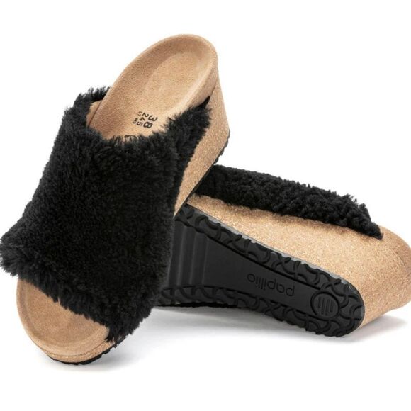 Papillio By Birkenstock Namica Teddy Sherpa Slip-on Sandals Size 11 - Picture 1 of 8